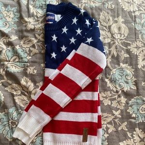 American Flag Knit Sweater — Like New! Tipsy Elves